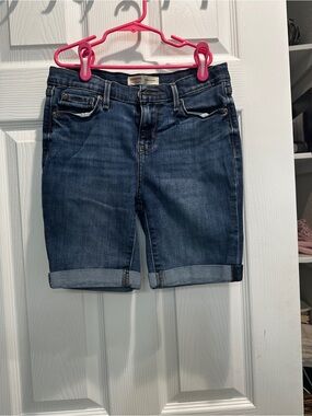 Levi's Girls Dark Blue Denim Rolled Hem Bermuda Shorts